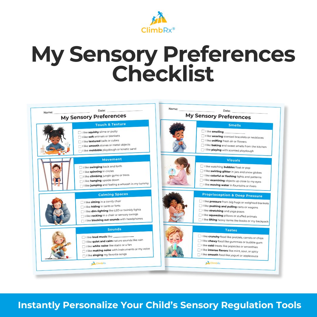 Sensory Preferences Checklist 1 Sensory Preferences Checklist