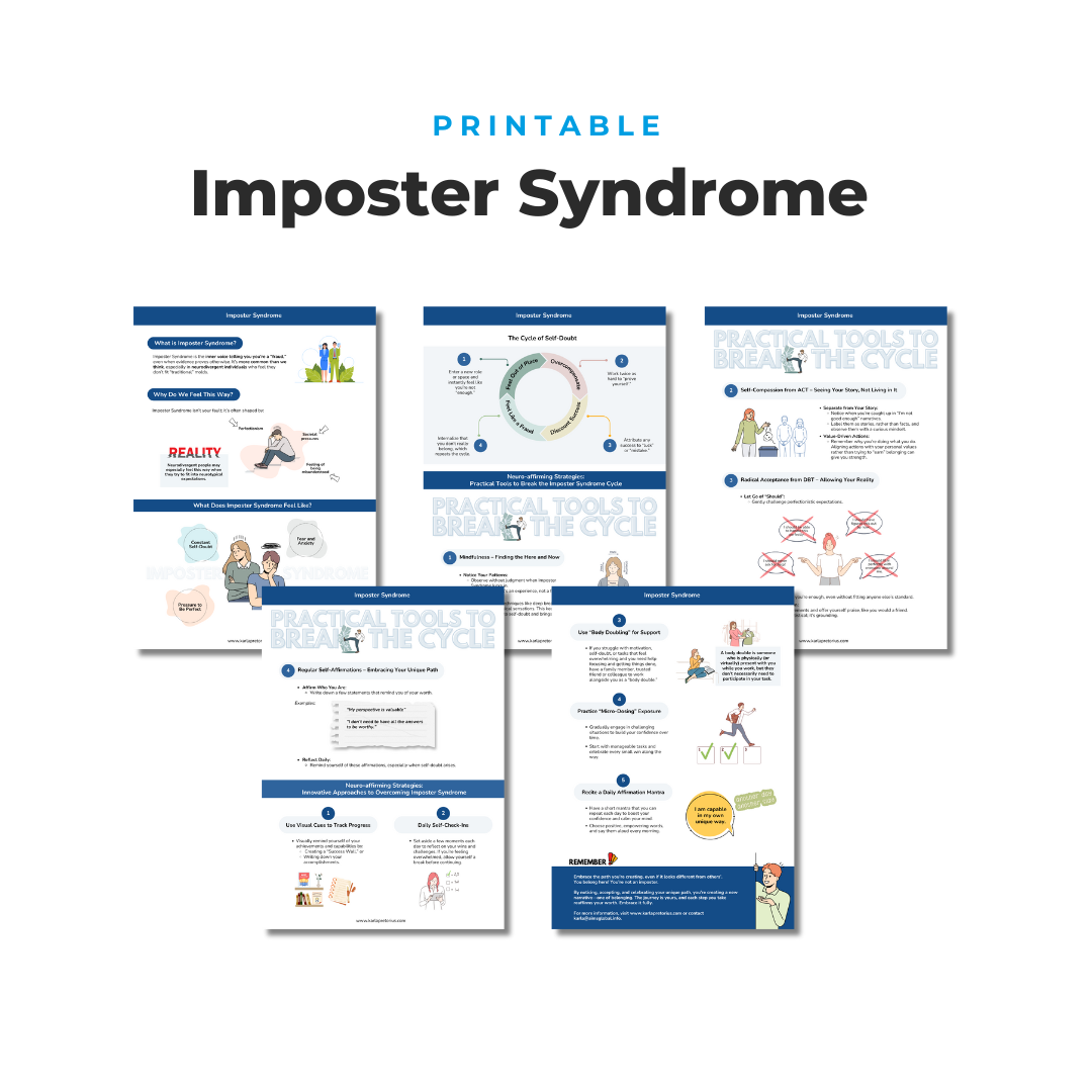 Imposter Syndrome Information Booklet 1 Imposter Syndrome Information Booklet