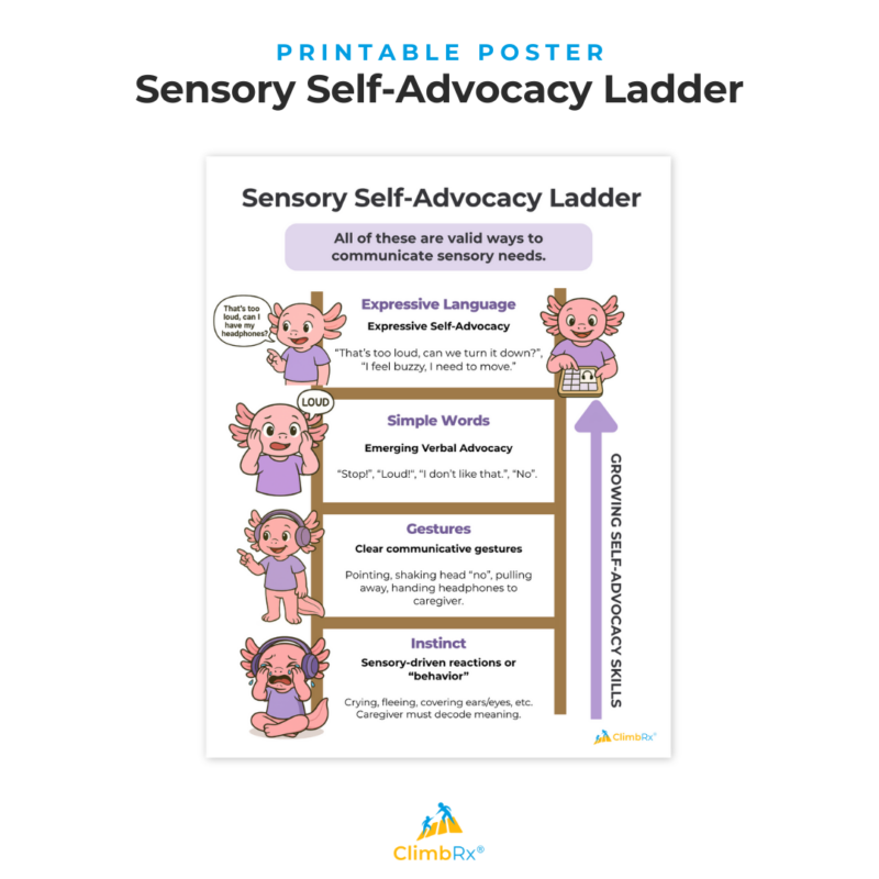 Sensory Self-Advocacy Ladder Poster
