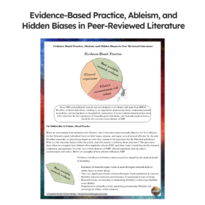 Evidence-Based Practice, Ableism, and Hidden Biases in Peer-Reviewed Literature