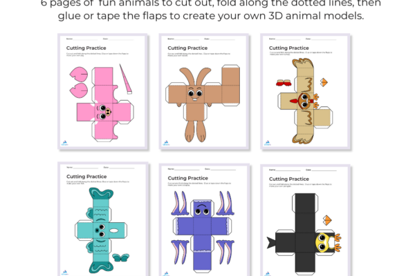 Foldable Animal Cut & Paste