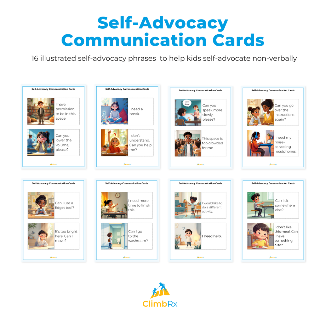 Self Advocacy Communication Cards